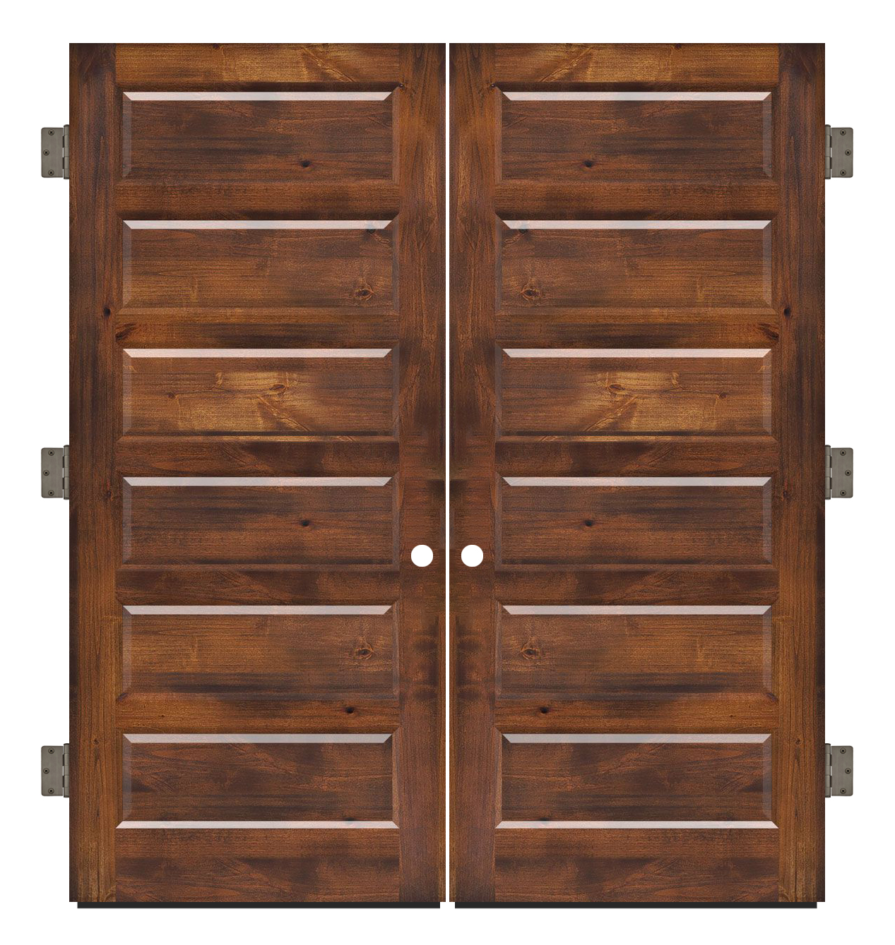 Pioneer Exterior Double Slab Door Rustica